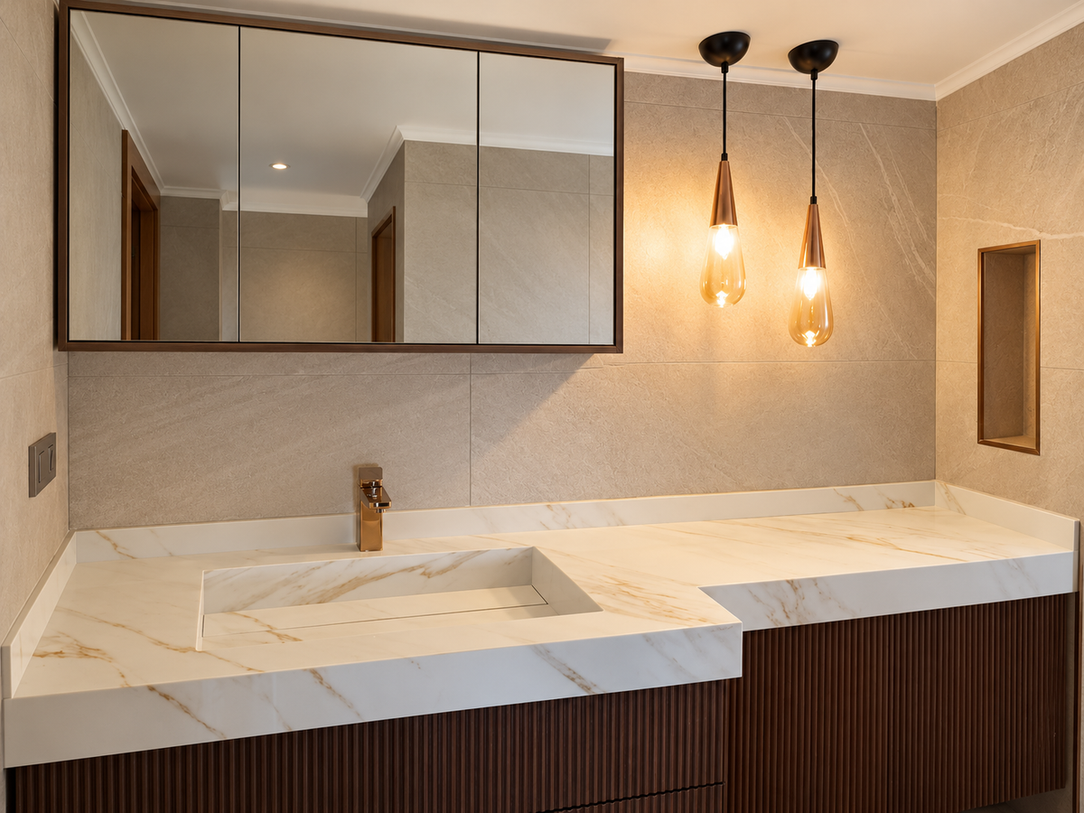Banyo · Lamar Calacatta Borghini